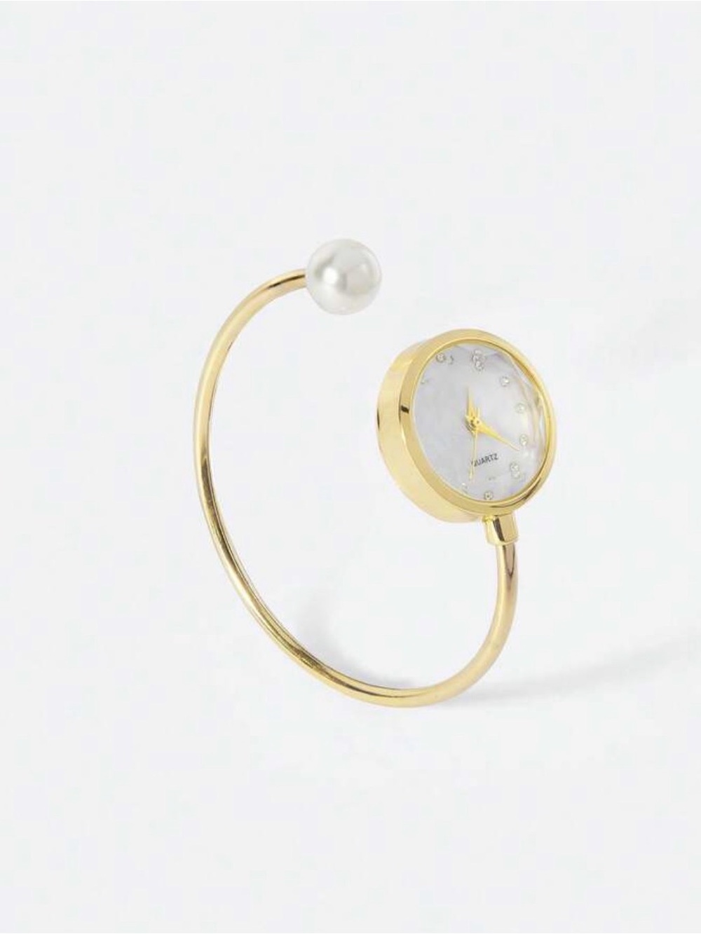 Gold Pearl Women's Bangle Watch - Picture 4 of 5